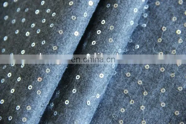 Melange Knit Spangle Embroidery