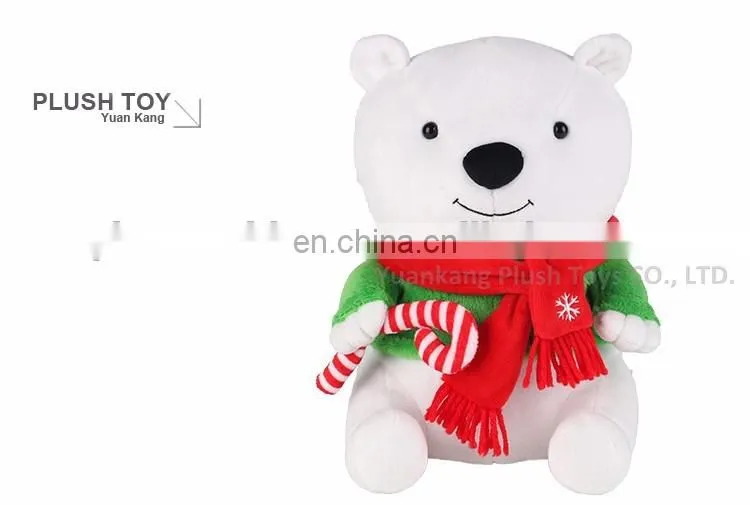 Stuffed Animal White Cute Bear Plush Soft Toys for Chrismas
