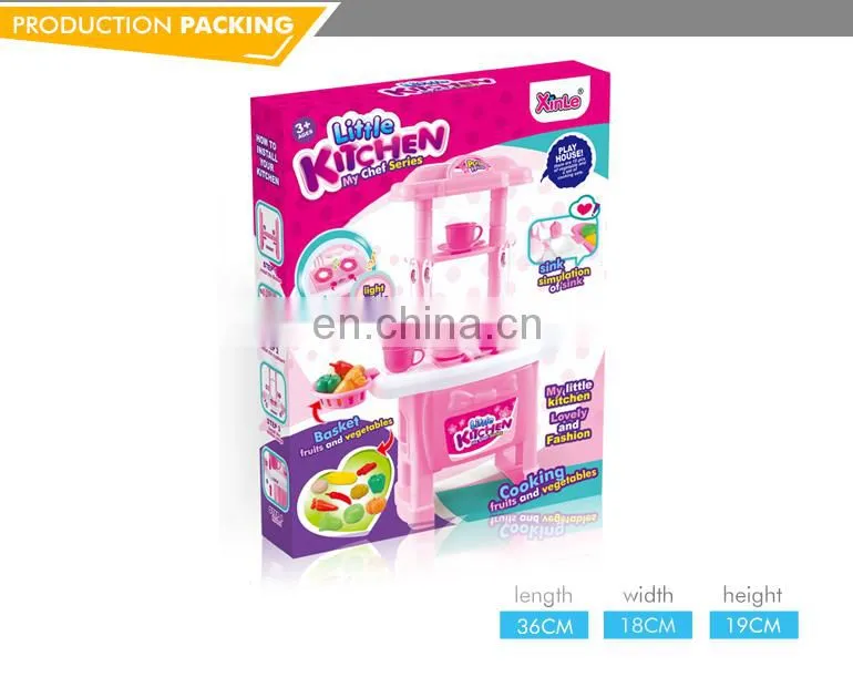 Preschool kids kitchen play toys plastic pretend play food sets