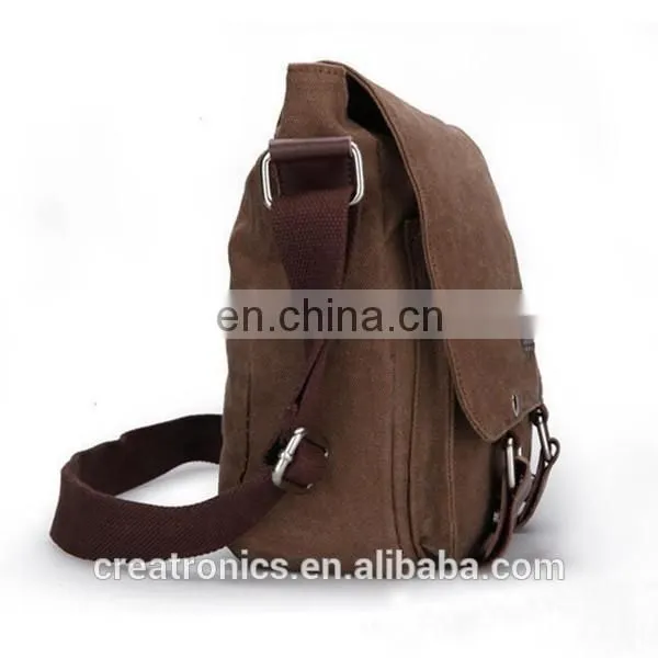 CR on time delivery guaranteed men's vintage casual sling crossbody bag satchel messenger canvas bag
