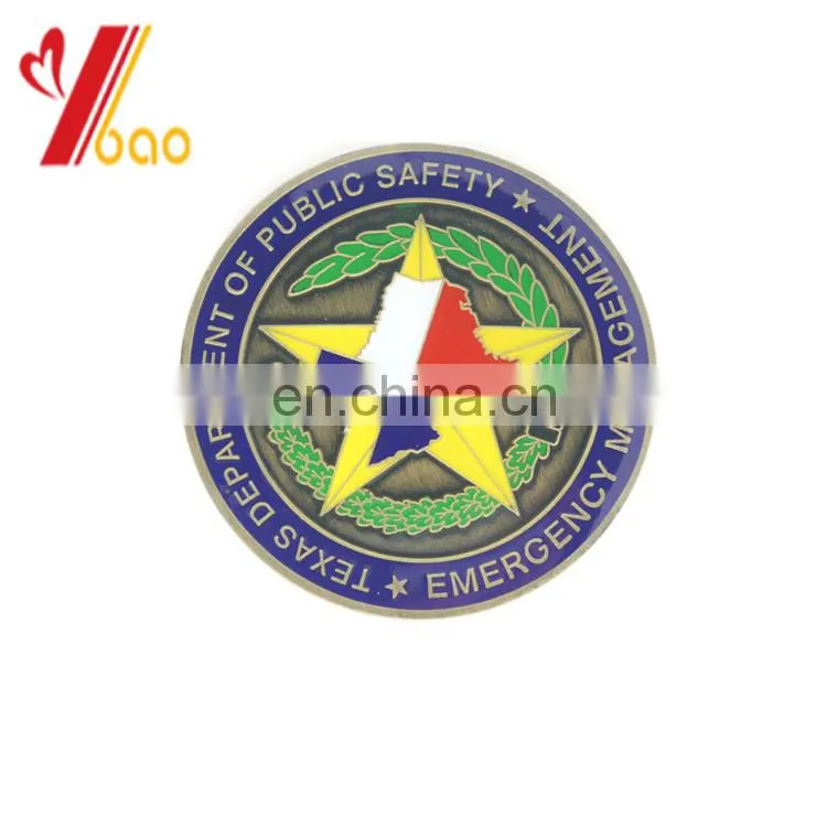 custom design metal coins plated gold with gift box