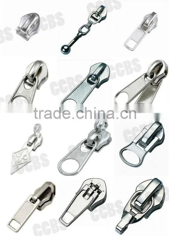 Wholesale No.5 key Lock Metal Slider with stylish pulls in shenzhen