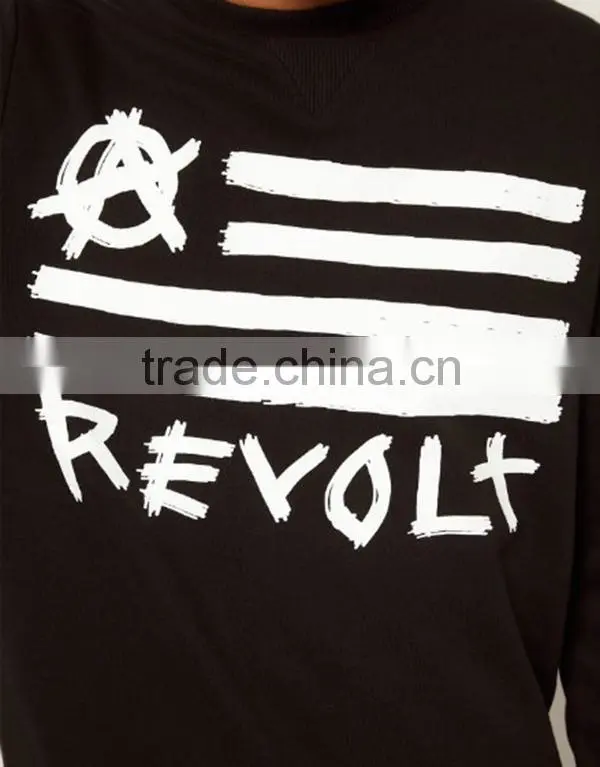 Round neck pullover men sweatshirt 2014