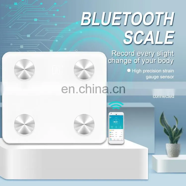 Hot Selling Bathroom Wireless Weight Scale Retauarant Smart Digital Scale Whit Blue tooth