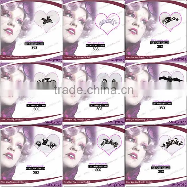 custom fashion hand made funny style paper cut eyelash