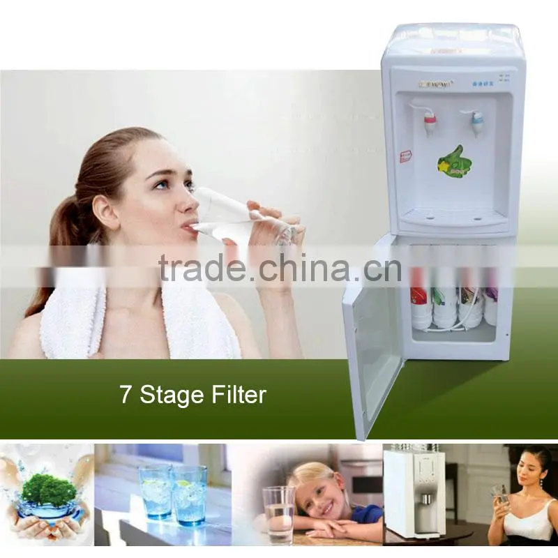 Bottled floor standing water dispenser with sterilize cupboard cold and hot water dispenser