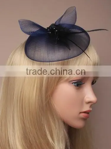 100% Sinamay Fabric Fascinator Hat For Wedding/Party/Chuch