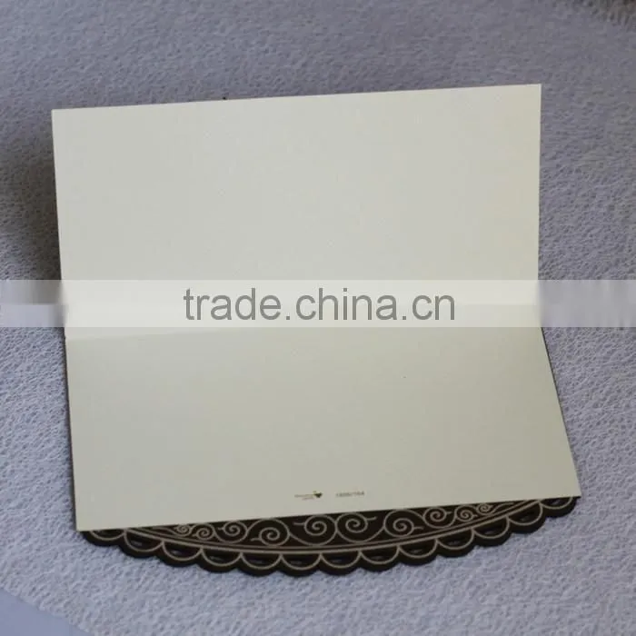 Classical Custom Wooden Laser Cut Wedding Invitation Card in Japanese