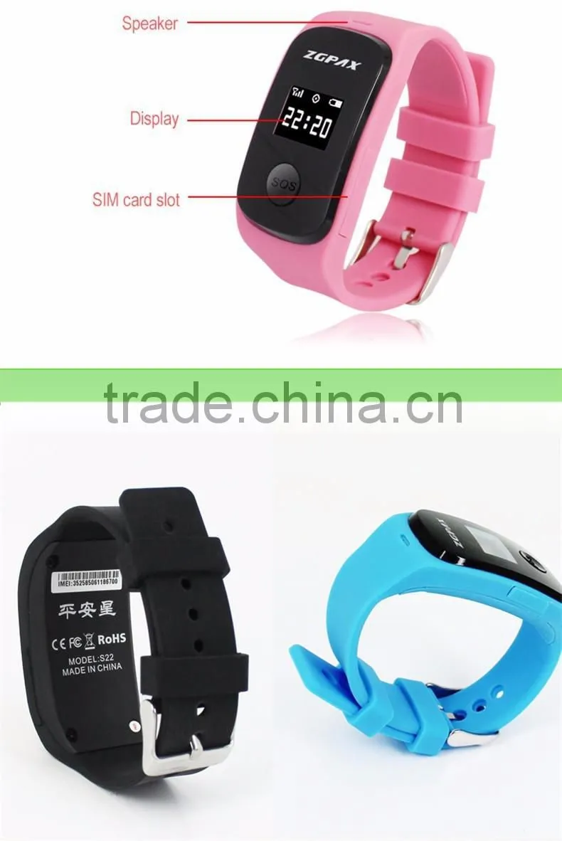 2015 HOT SALEGPS+LBS SOS Telemonitoring Children positioning Watches smart watch S22 HD hands-free calls GPS watch