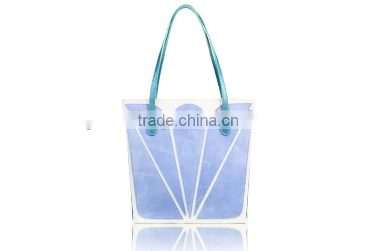 Oringal Designer New Brand Genuine Real Cow Leather mix Cavans Butterfly Single Shoulder Bags Handles Handbag for Women