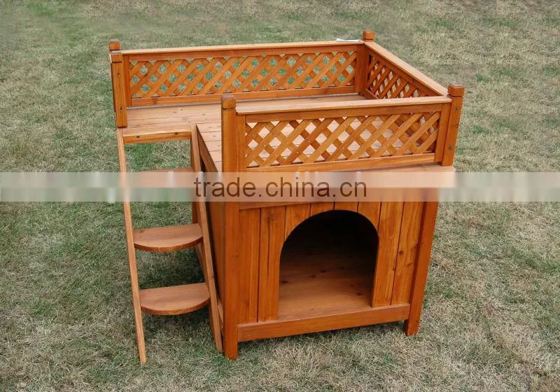 large Waterproof Wood Dog Kennels With Bitumen Roof