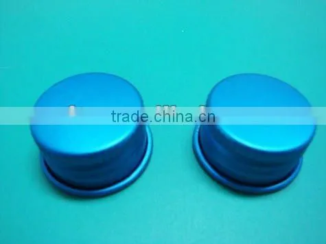 Aluminum cap with a ring