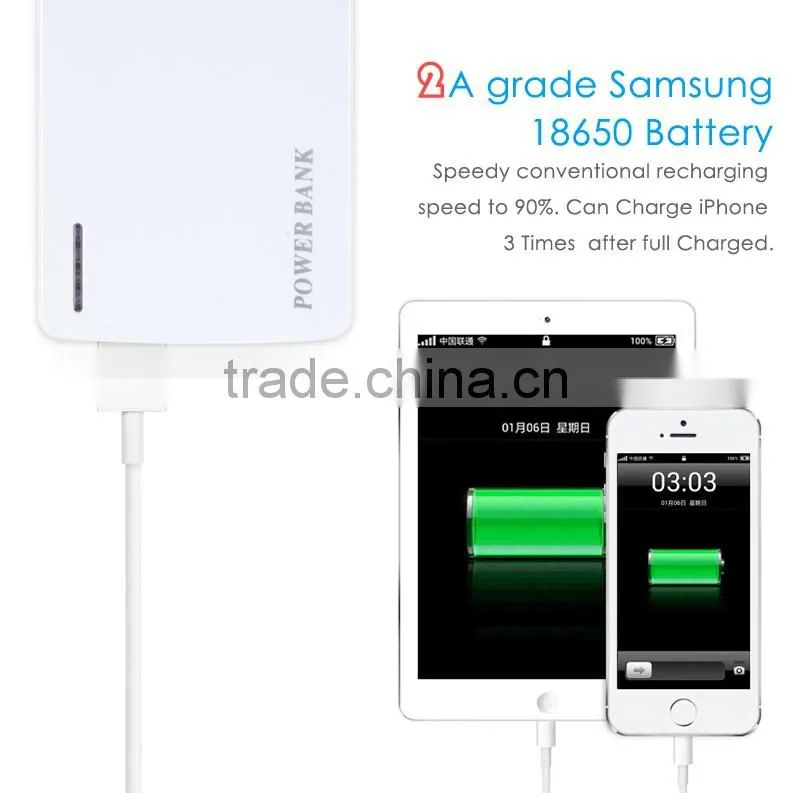 2016 New Quick Charge Portable Smart Dual USB Power Bank 9000mah
