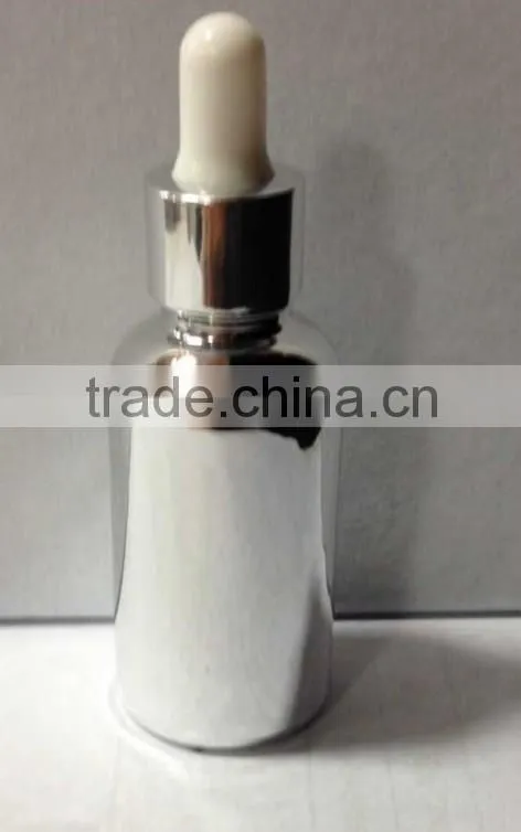 30ml electroplated UV glass essential oil bottle with dropper
