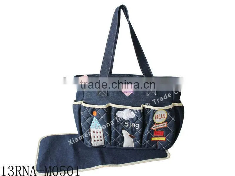 handmade shoulder mammy bag with bottler bag and diaper
