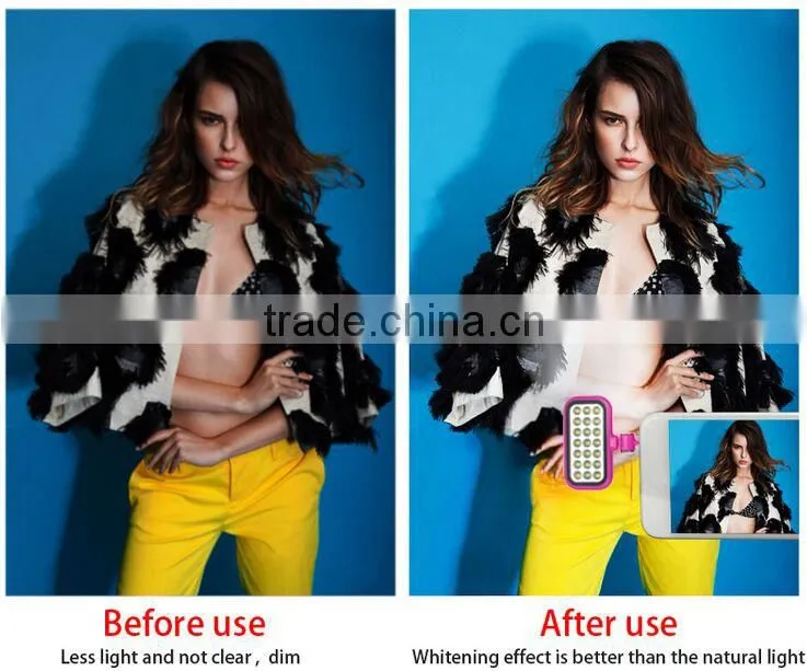 Selfie Enhancing LED Flash light For Mobile Phone Monopod Selfie Stick Night Selfie Using 2016 trending prducts