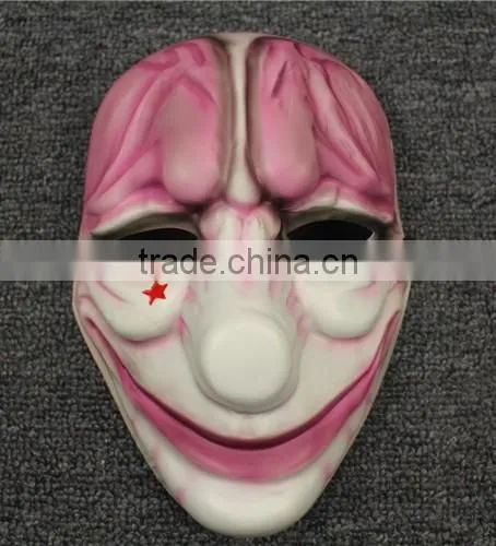 2016 high imitation PVC new year mask payday 2 mask (Dallas /Chains /Hoxton / Wolf) Dallas Heist Joker Props Cosplay mask