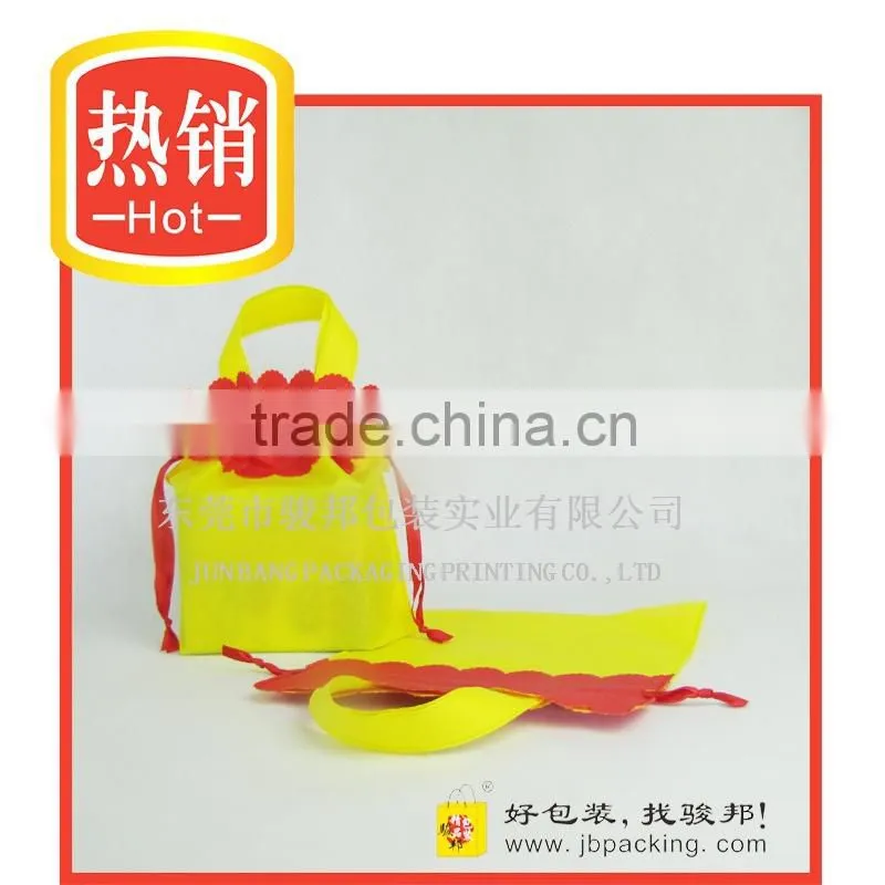 JUNBNAG hot sell cheap factory drawstring lamination non-woven gift bag