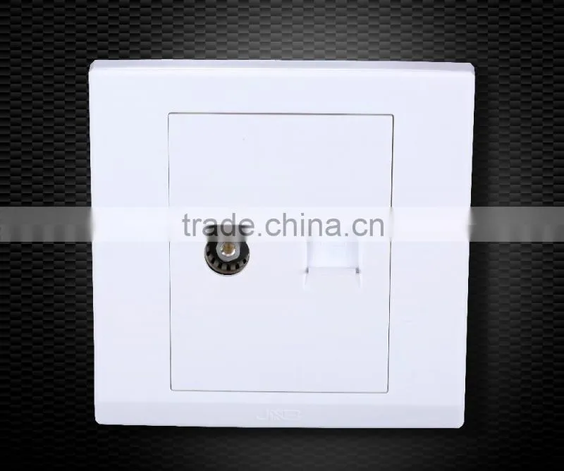 Easy cleaning white computer satellite socket