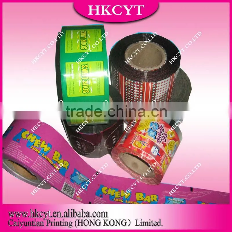 Laminated food packaging plastic roll film/aluminum foil roll film package