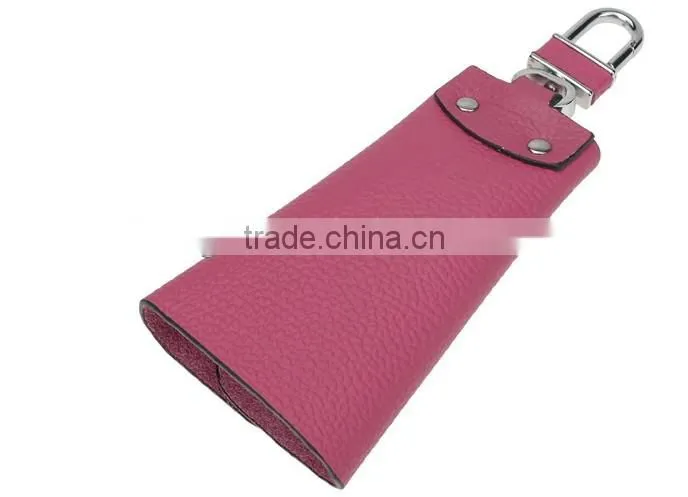 2016 hot sale leather keychains leather key bag leather key holder
