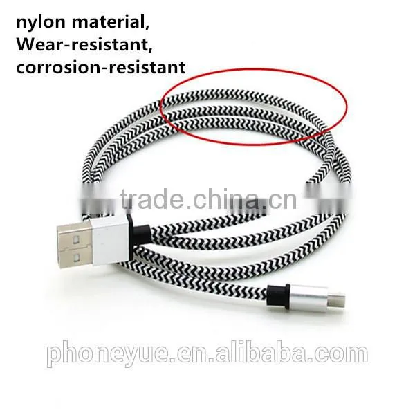 colofrul nylon braided usb charger charging cable for iphone 5/6