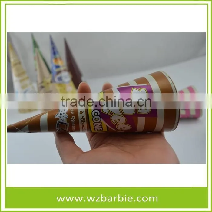 Food Grade Aluminum Foil Paper Sleeve For Ice Cream Cone