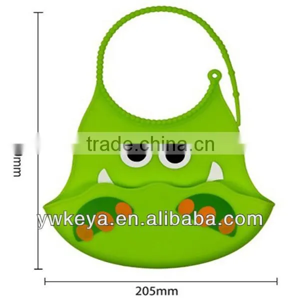 2014 latest design animal printing customed baby silicone bibs for promotion gifts