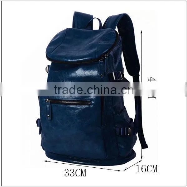 2014 New style leather college bags for men fashion stylish college bag