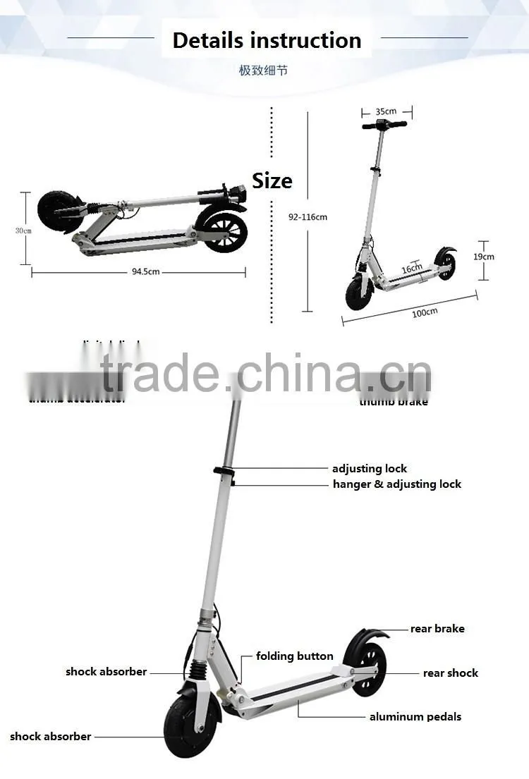 off road transportation Etwow Eco/Booster/Master Folding Electric Kick Scooter