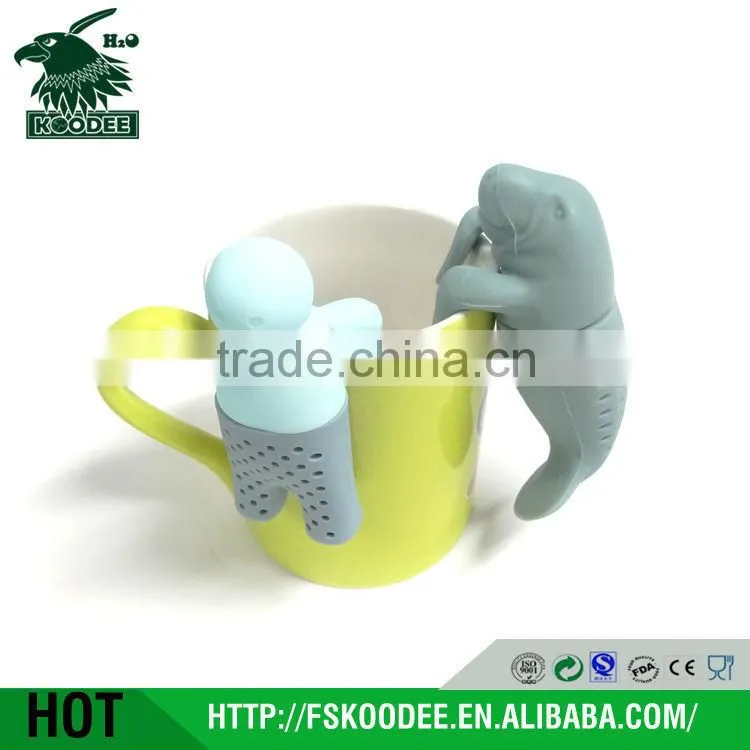 Cartoon designed BPA free Silicone material tea infuser for mugs