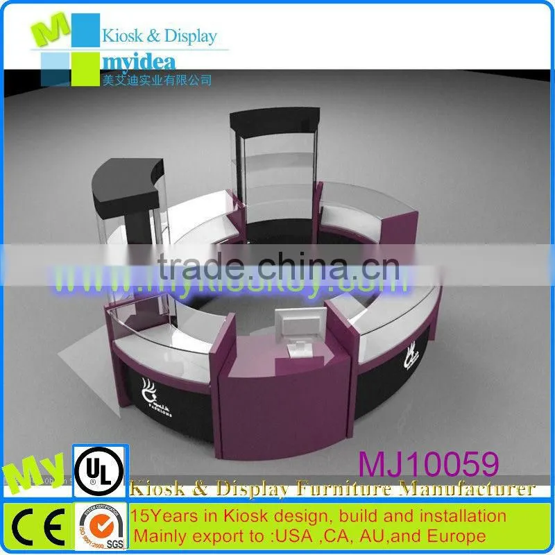 2014 most fashional Modern Glass watch display showcase/e cigarette display stand