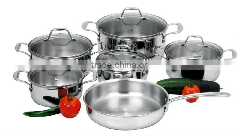 2015 11pcs Tri- ply Cookware Set