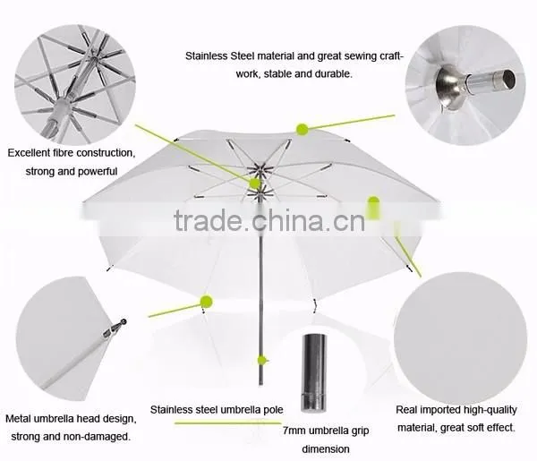 Aluminum Alloy 36' soft umbrella for Studio Lighting
