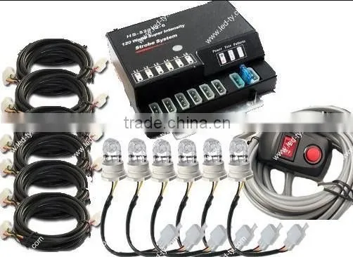 120W 6 HID Bulbs Hide-A-Way Emergency Strobe Light System