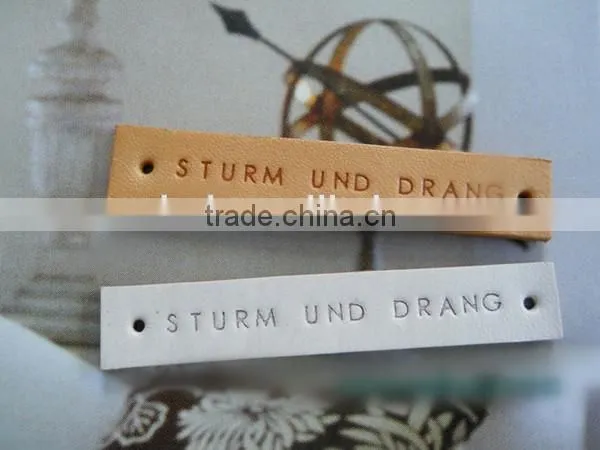 dongguan high quality custom embossed leather label