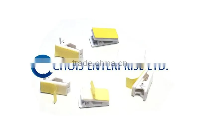 High Quality Self Adhesive Plastic Clips White Color 5735-3008