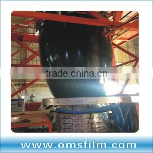 Plastic silo covering black and white