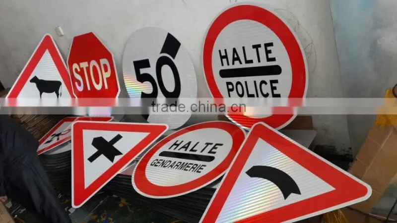 RSG reflective solar traffic sign / aluminum board led reflective sign
