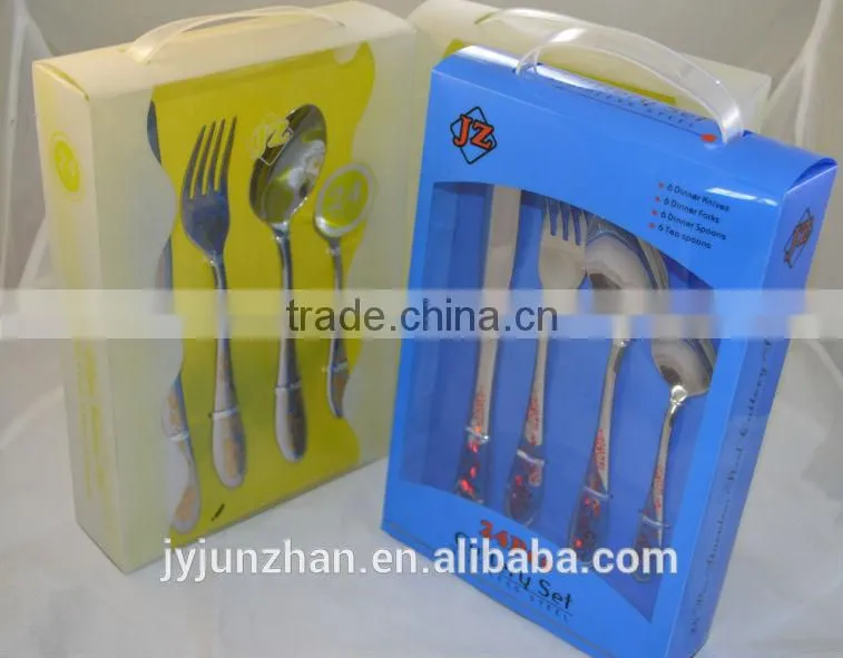 Hanging cutlery in PVC box made in Jieyang factory directly ---- New comming!