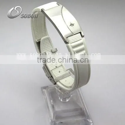 2013 New Arrival Energy Bracelet with Metal Band featured Metal button Exchanged