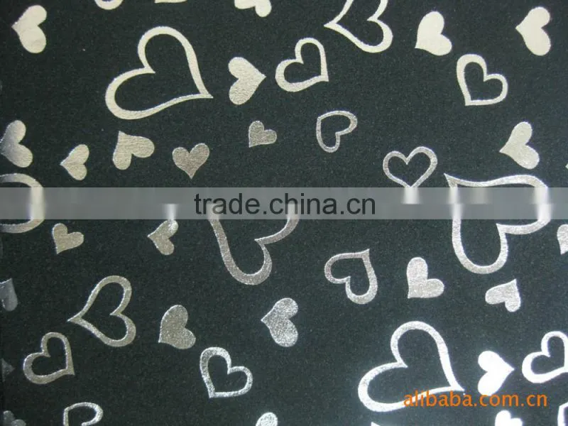 bronzing design flock fabric for draw bar box