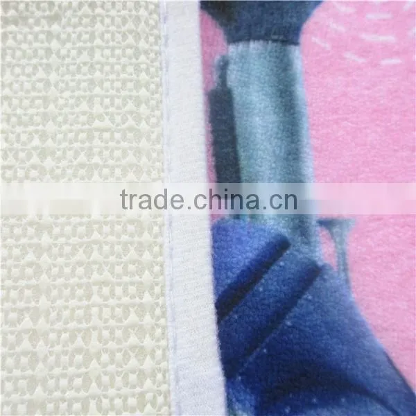 Short fleece + 7mm common foam + anti slip pvc backing can be customize