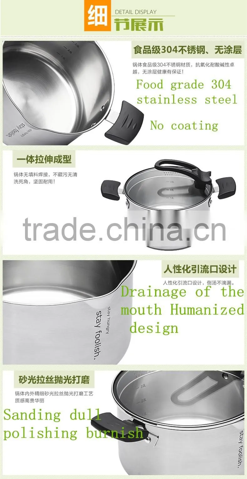 charms Food grade 304 stainless steel cookware