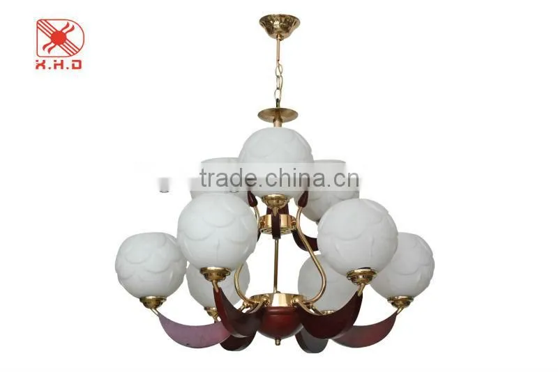 lobby pendant light/glass ball chandelier white,decorate wooden lighting