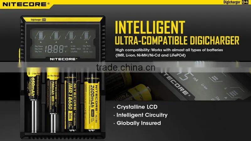 Nitecore D4 Universal Battery charger 12v automatic lead acid battery charger