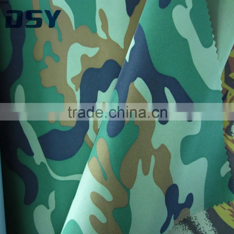 camouflage printed polyester oxford fabric