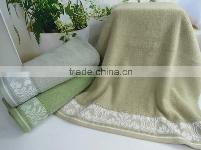 cotton bath towel good quality jacquard velvet