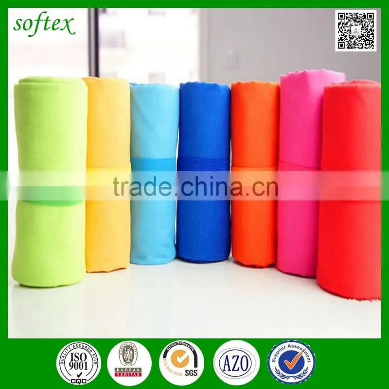 wholesale customized solid color 280gsm micro suede towel