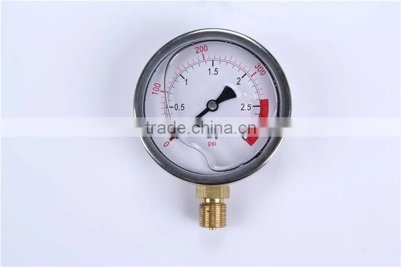 Hot sale products China easy to read 0-600bar ac pressure gauge